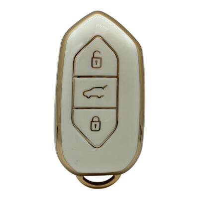 Togg Smart Key Cover 3 Buttons Nano Protection White Gold Compatible with T10X - Togg