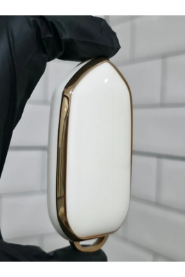 Togg Smart Key Cover 3 Buttons Nano Protection White Gold Compatible with T10X - 3