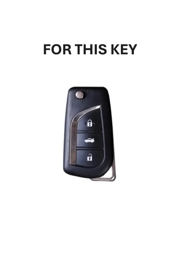 Toyota Luxury Key Cover Black Gold Compatible with Corolla, Auris, Yaris, Verso, Avensis, Aygo, and Hilux - 2