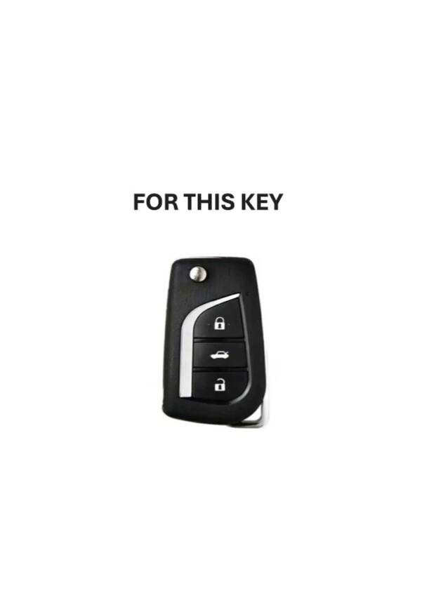 Toyota White-Silver Nano Key Cover, Compatible with Corolla, Auris, Yaris, Verso, Avensis, Aygo, Hilux - 2