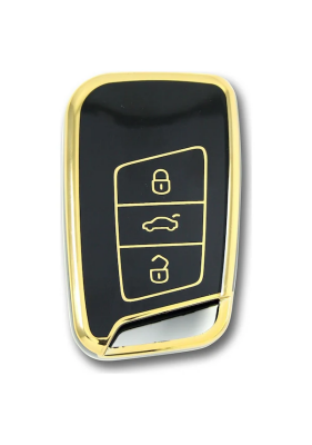 Volkswagen Black Gold Premium Smart Key Protective Case Compatible with Passat B8 Models - Volkswagen