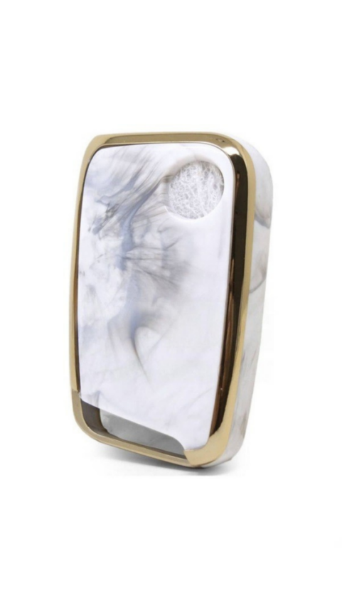 Volkswagen Luxury Marble Pattern Nano Key Cover Compatible with Passat B8 & Superb — Premium 3-Button Protective Case, Elegant Design - 2
