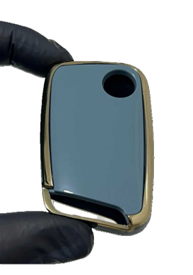 Volkswagen Passat B8 Smart Key Cover, Grey-Gold Nano Design, Premium Key Protector - 4