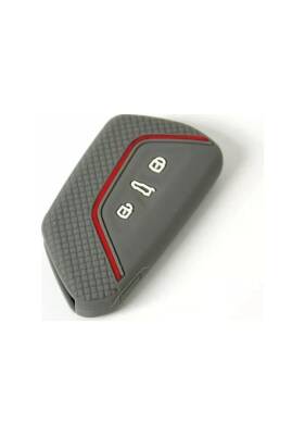 Volkswagen Premium Silicone Key Cover Gray Compatible with Golf 8, Leon - Volkswagen, Seat